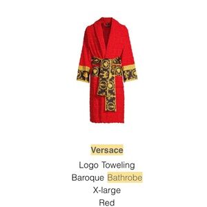 Versace Robe Red and Gold Robe wore a few times only size XL